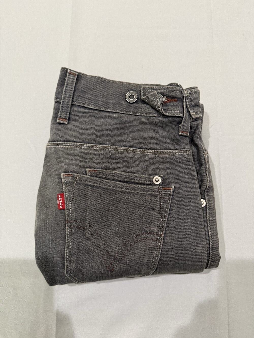 Levi’s 511 Slim Fit Gray Stretch Jeans Men’s 29x30 Side Waist Button Tabs Denim